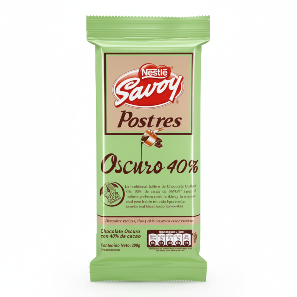 CHOCOLATE 40% SAVOY 200GR DA