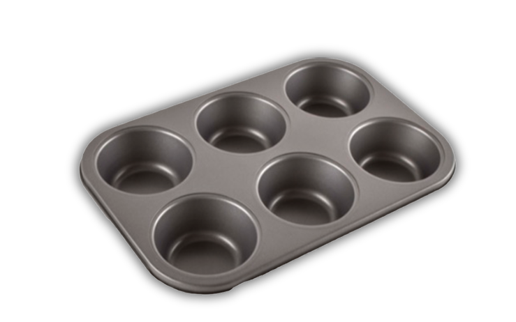 MOLDE 6 CUPCAKES PONQUE ALFAHOGAR ANTIADHERENTE