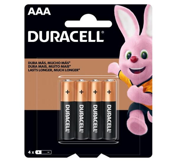 4UND BATERIAS AAA DURACEL ALCALINAS ENERGIZER