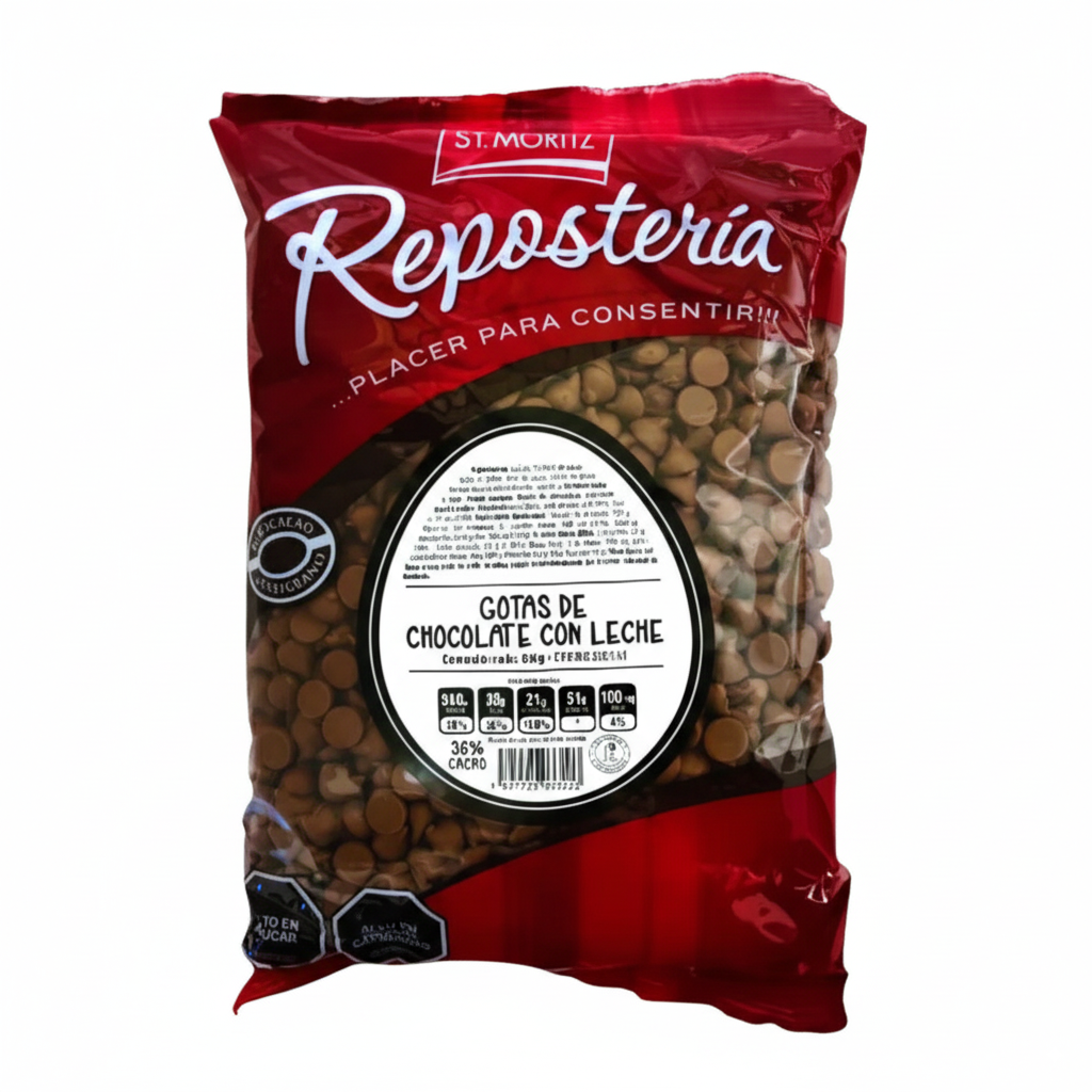 ST MORITZ 1KG GOTAS CHOCOLATE DE LECHE