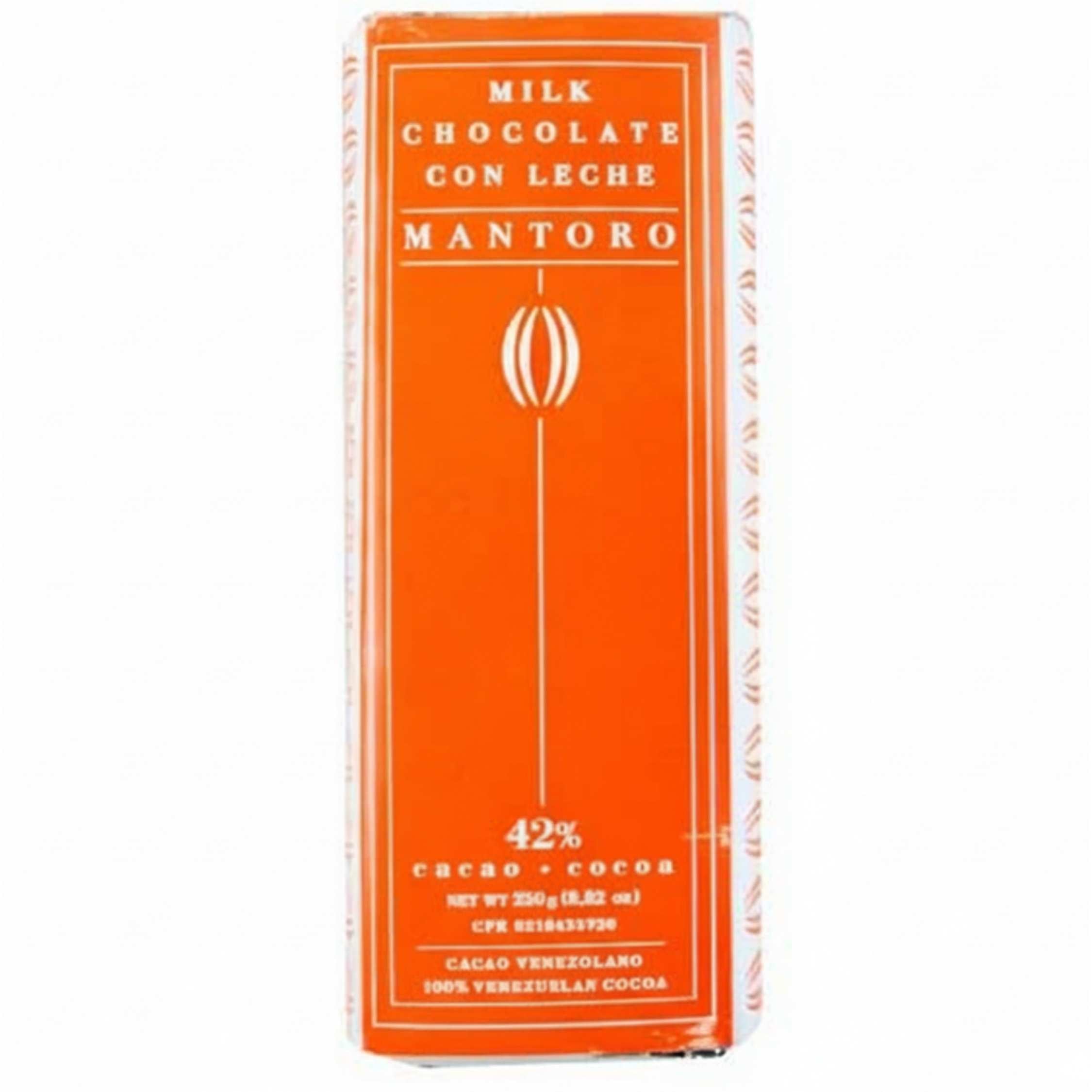 CHOCOLATE 42% DE LECHE 250GR MANTORO DA