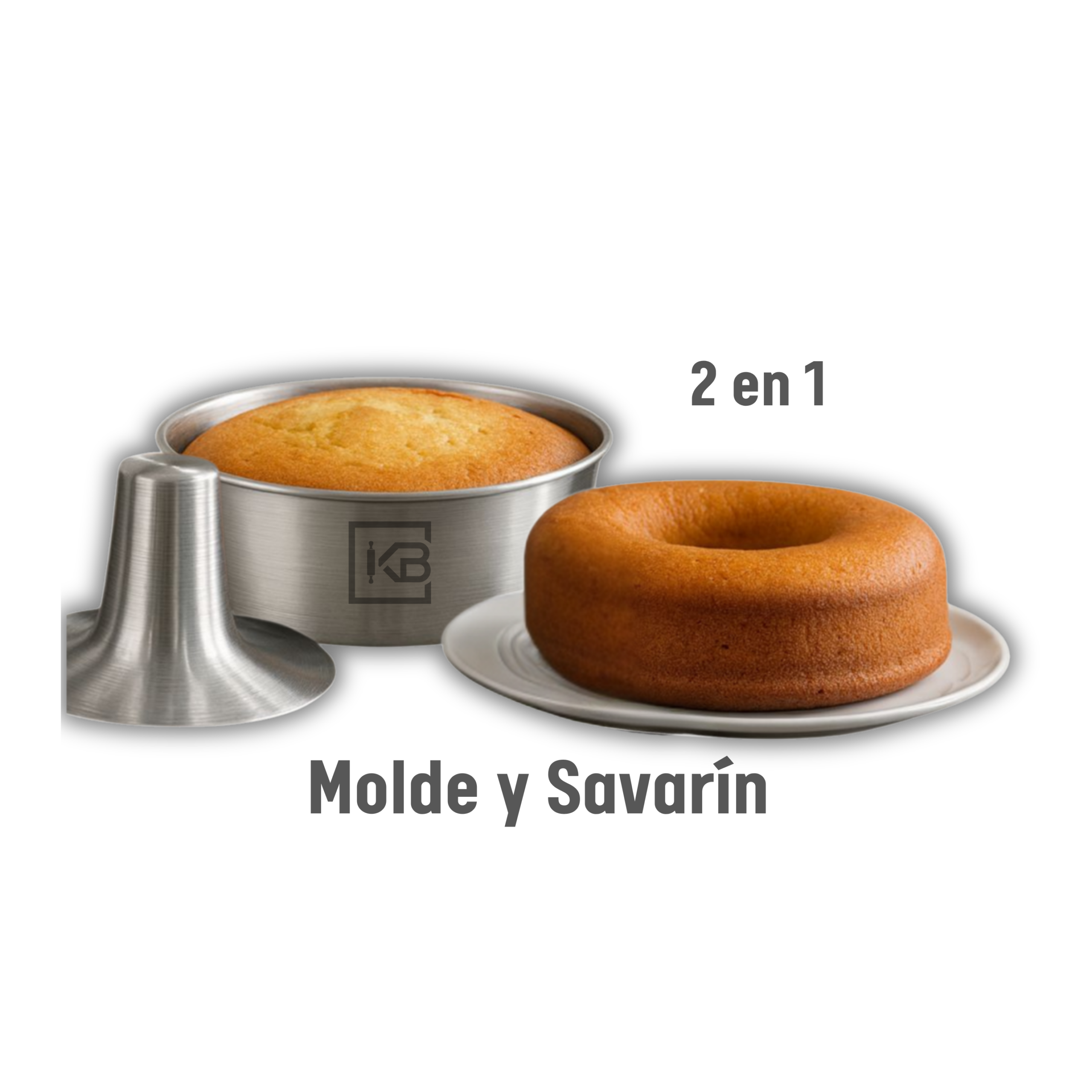 MOLDE 2EN1 16X10CM CON ACCES DE SAVARIN ALUMINIO REDONDO