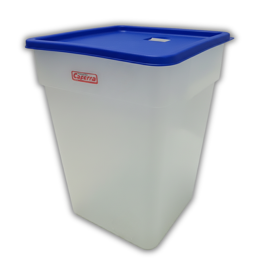 ENVASE TRANSPARENTE C/TAPA 22LT 28.5X40CM KFERRA