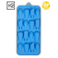 MOLDE DE SILICON HELADO AZUL WILTON