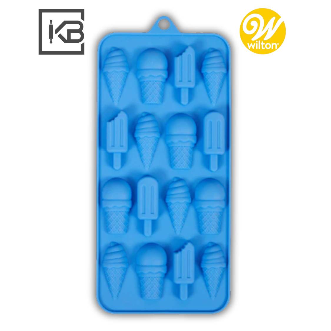 MOLDE DE SILICON HELADO AZUL WILTON