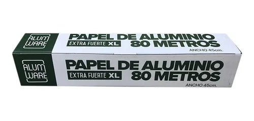 PAPEL ALUMINIO EXTRA FUERTE  2080XL 80MTS ALUMWARE