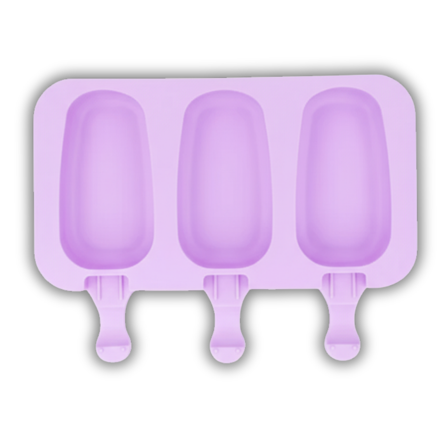 MOLDE PARA PALETA DE SILICON LISA 3 UNIDADES MORADA DA