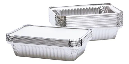 ENVASE DE ALUMINIO C/TAPA CARTON K-780 19X11X4.5CM 10UND DA