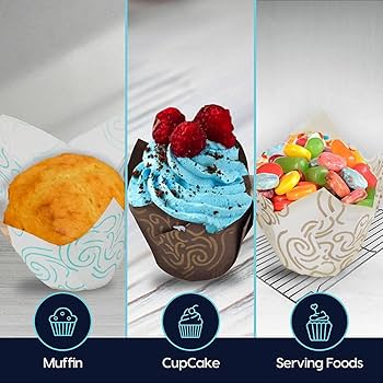 AZUL CAPACILLO PARA MUFFINS TULIPAN BULTO 10UND