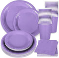 25UND PLATOS DE CARTON DESECHABLES LILA