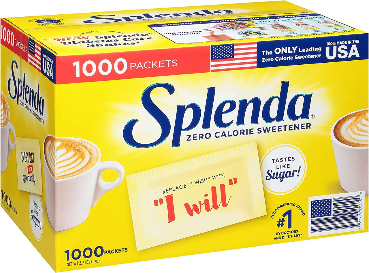 1000 SOBRES DE SPLENDA ZERO CALORIAS