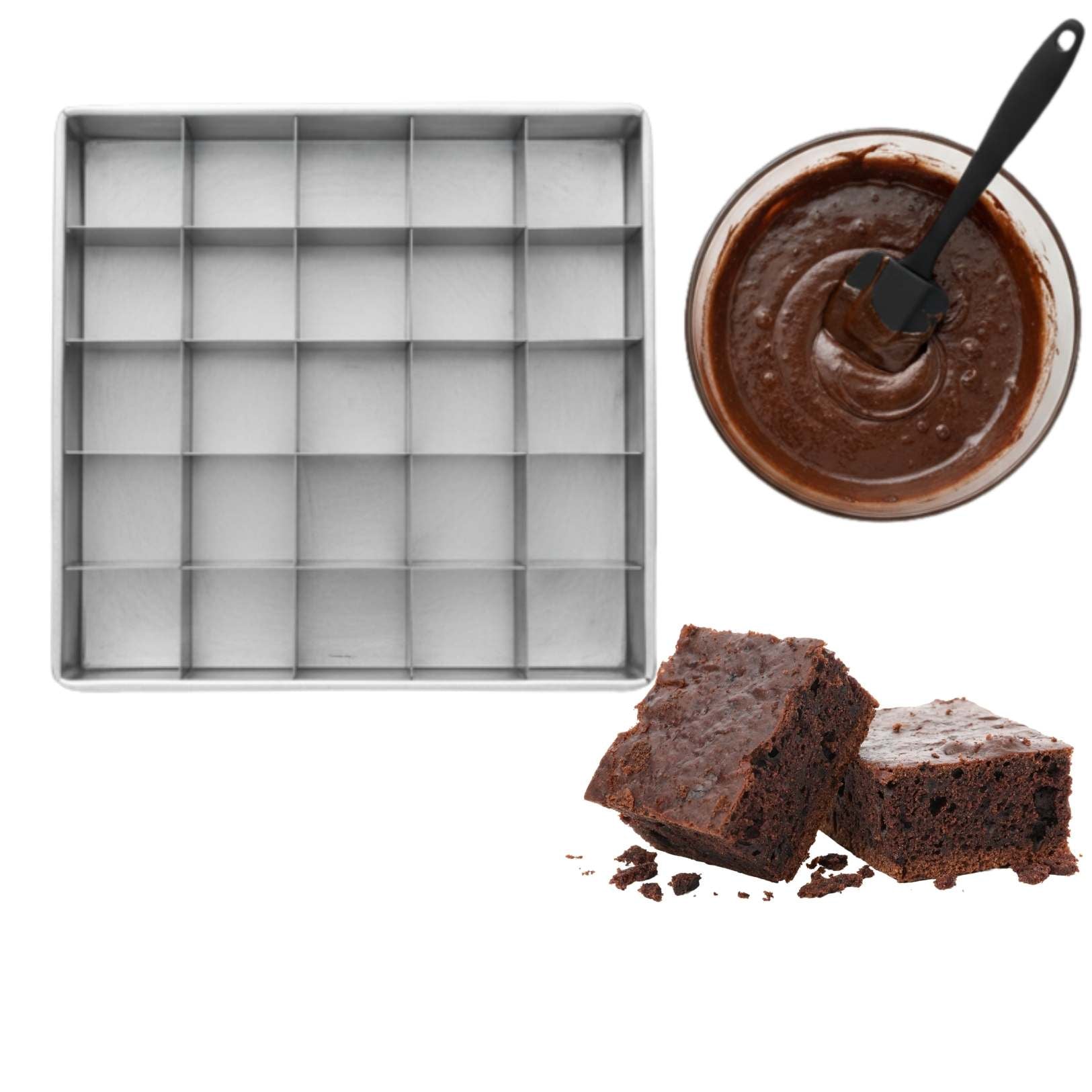 BANDEJA CORTADORA 36X36X2CM 25 BROWNIE 7CM GRANDE DA