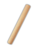 RODILLO DE MADERA 30X4CM DELGADO S/MANGO