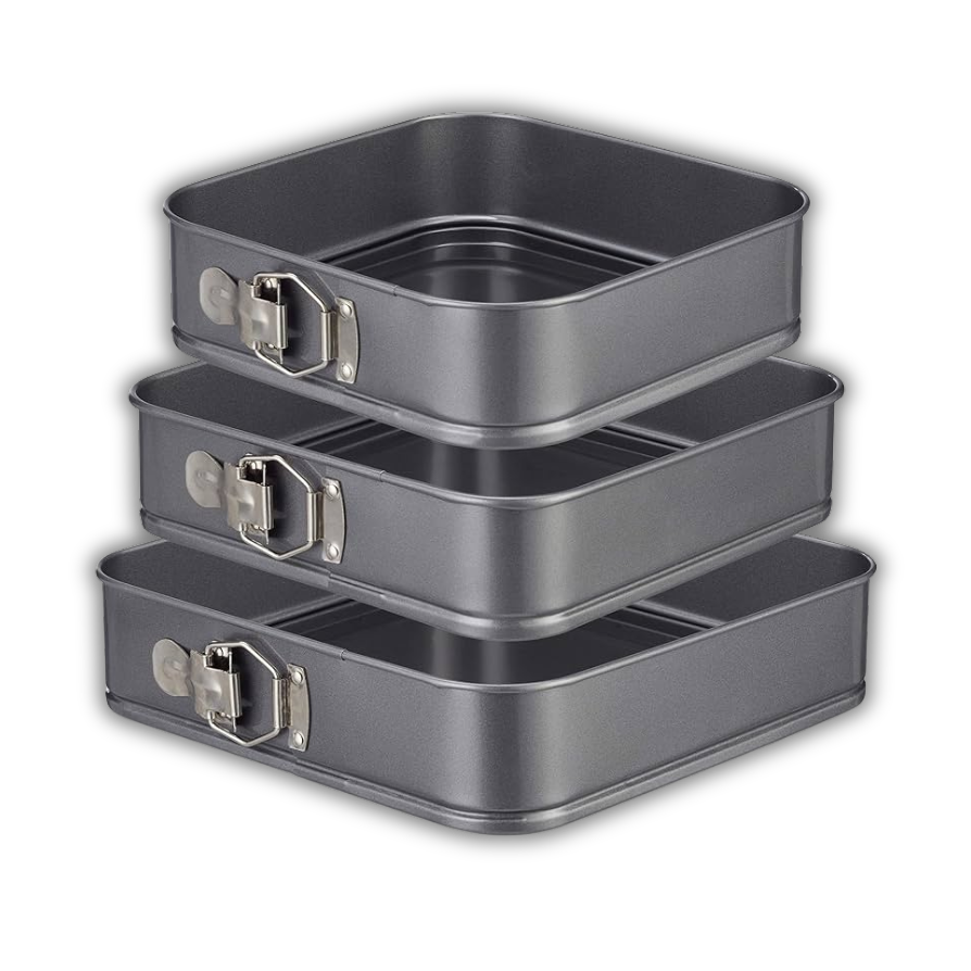 SET MOLDES DESMOLDABLES CUADRADOS PEQ 3PC 18/20/22 AEC