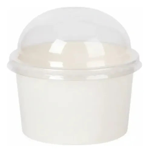 10UND TINA BLANCA CON DOMO TRANSPARENTE 8OZ