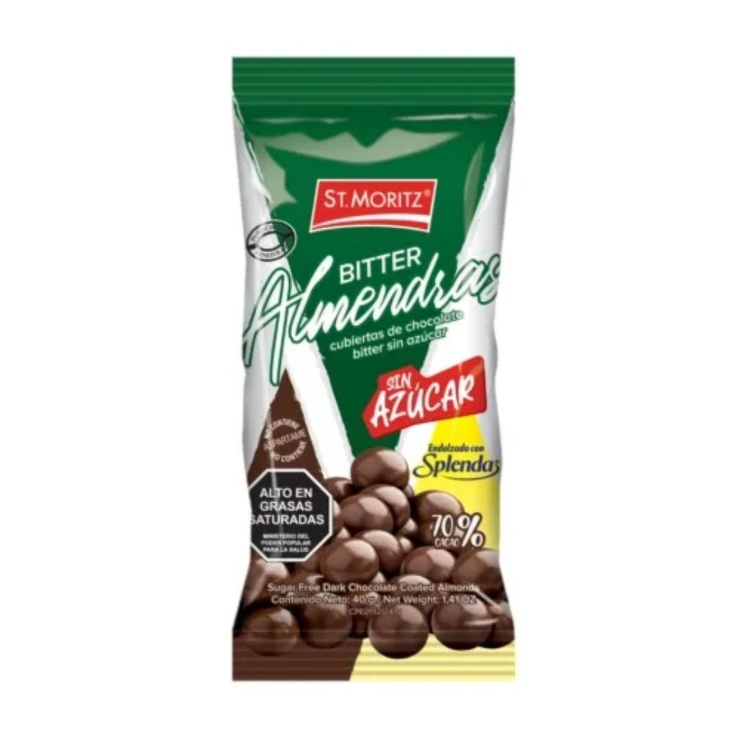 ALMENDRAS BITTER GRAGEADOS S/AZUCAR 40GR