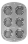 MOLDE 6 MUFFINS PLATEADO WILTON