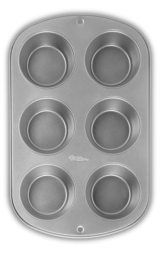 MOLDE 6 MUFFINS PLATEADO WILTON