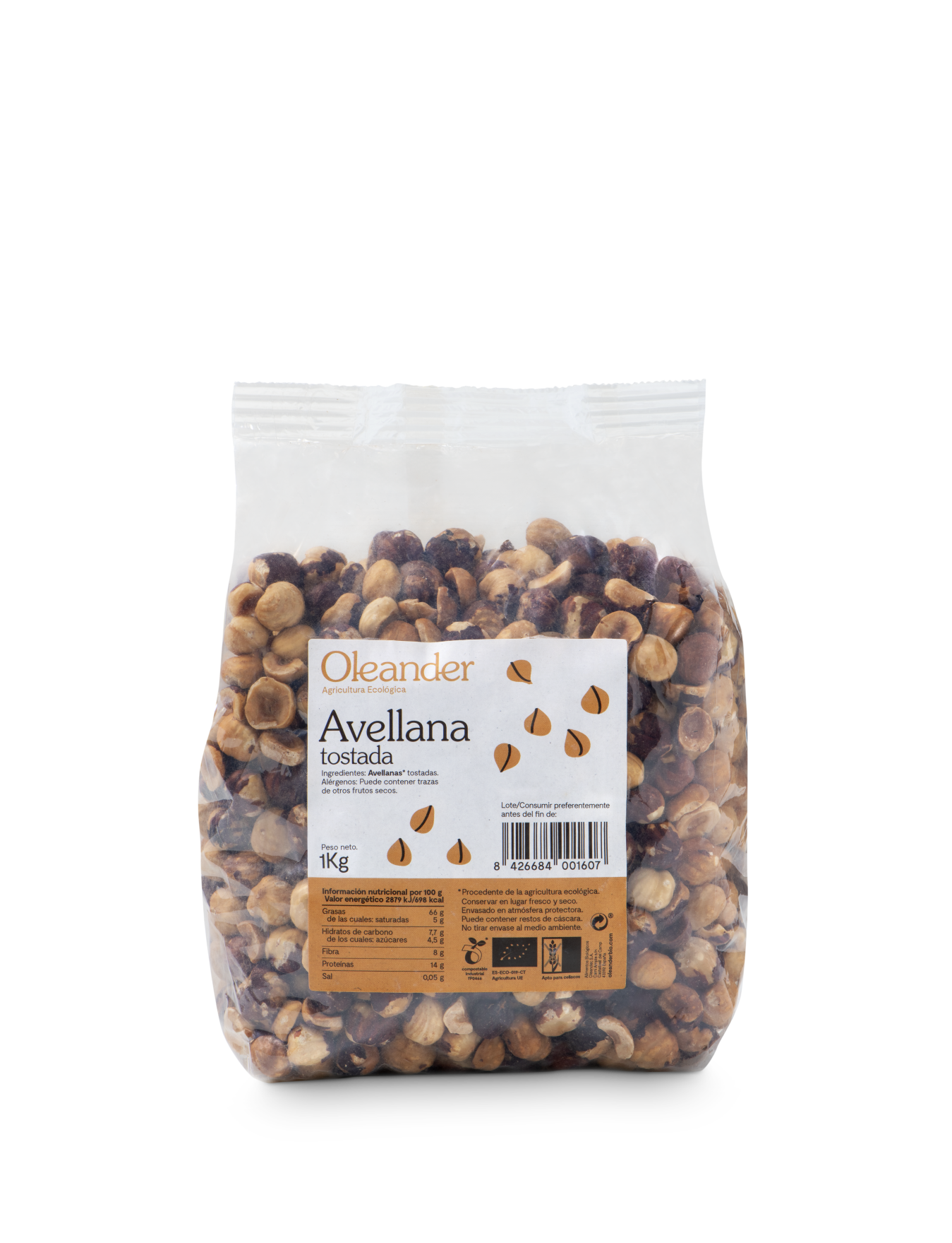 AVELLANA CON PIEL 1KG DA