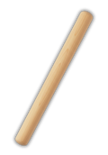 RODILLO DE MADERA 33CM BARRIL GRUESO CON MANGO