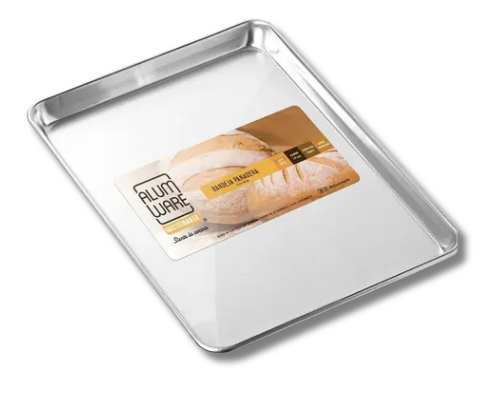 BANDEJA PANADERA PEQUEÑA C/REJILLA 33X45CM ALUMWARE