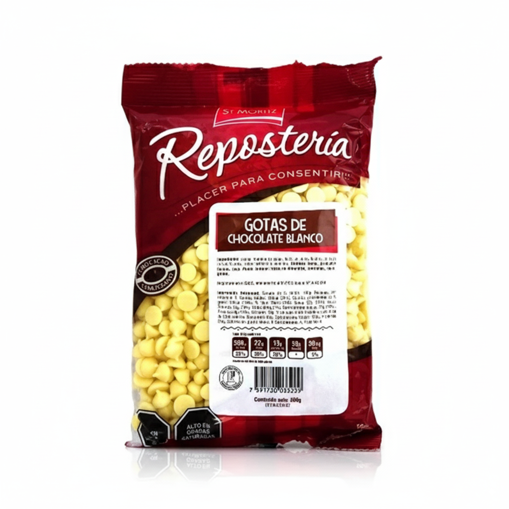 ST MORITZ 1KG GOTAS CHOCOLATE BLANCO