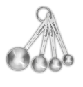 CUCHARAS MEDIDORAS ACERO INOXIDABLE WINCO
