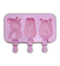 MOLDE PARA PALETA DE SILICON PEPPA 3 UNIDADES DA