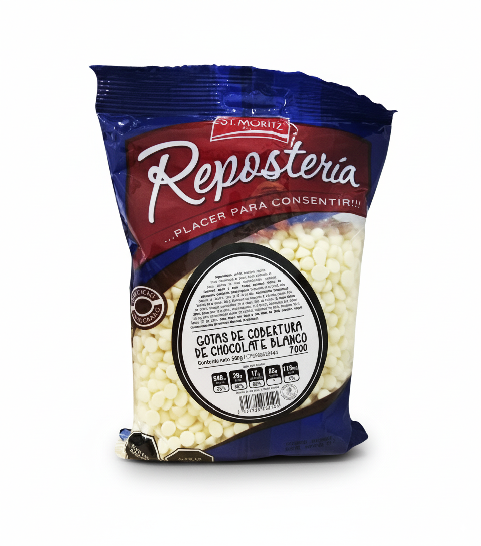 ST MORITZ 500GR GOTAS COBERTURA BLANCA DA